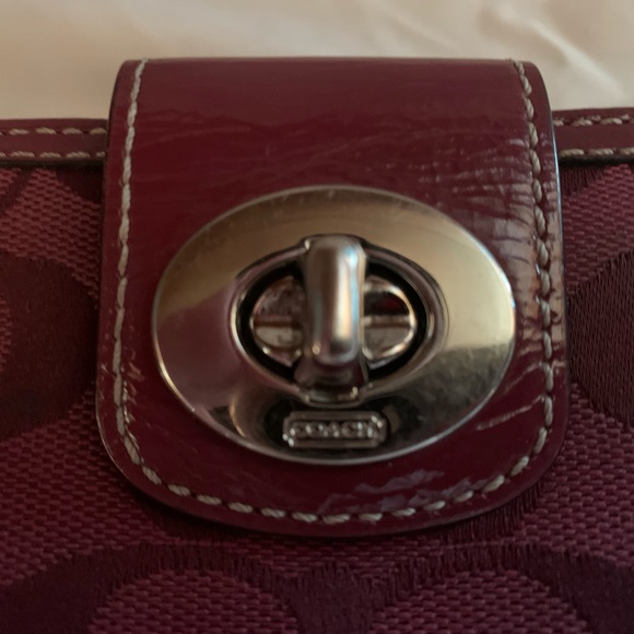 Coach Burgundy Wallet - Picture 2 of 5